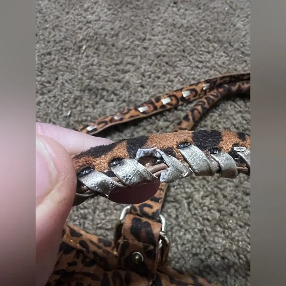 Steve Madden Leopard Print Fringe Shoulder Bag - Picture 4 of 14